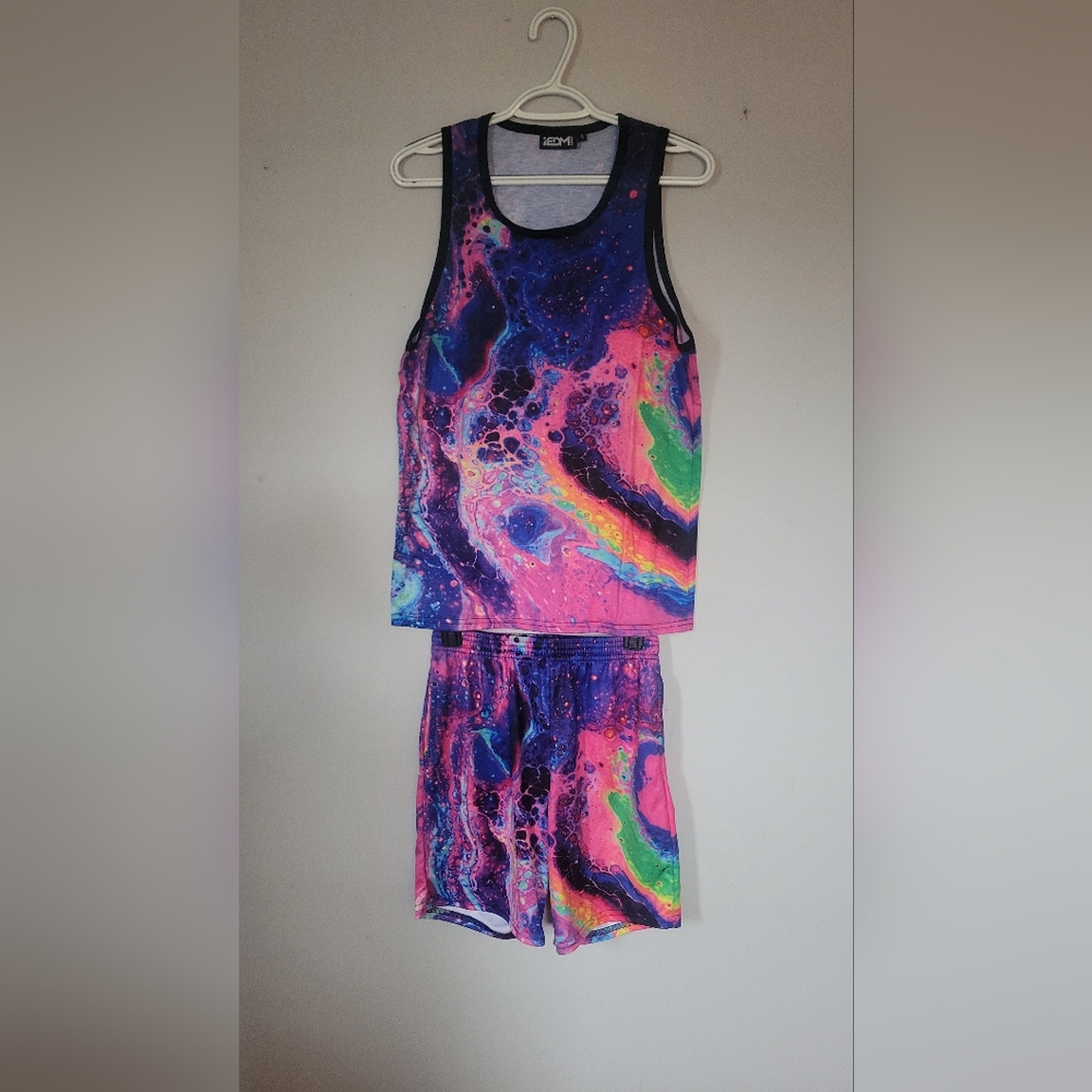 Vibrant Athletic Shorts Set